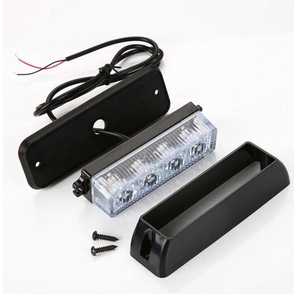 

Amber/White Strobe Lights 4 pcs Car Emergency Hazard Flash ABS Housing + PC Lens