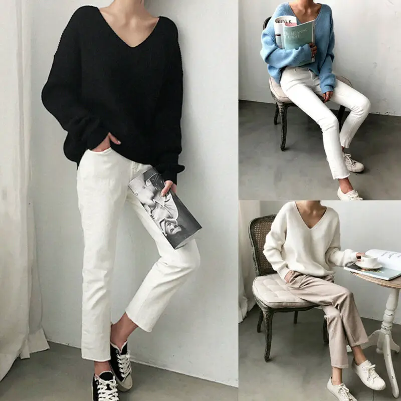 2019 модные свитера на плоской подошве повседневные свободные топы из бамбукового