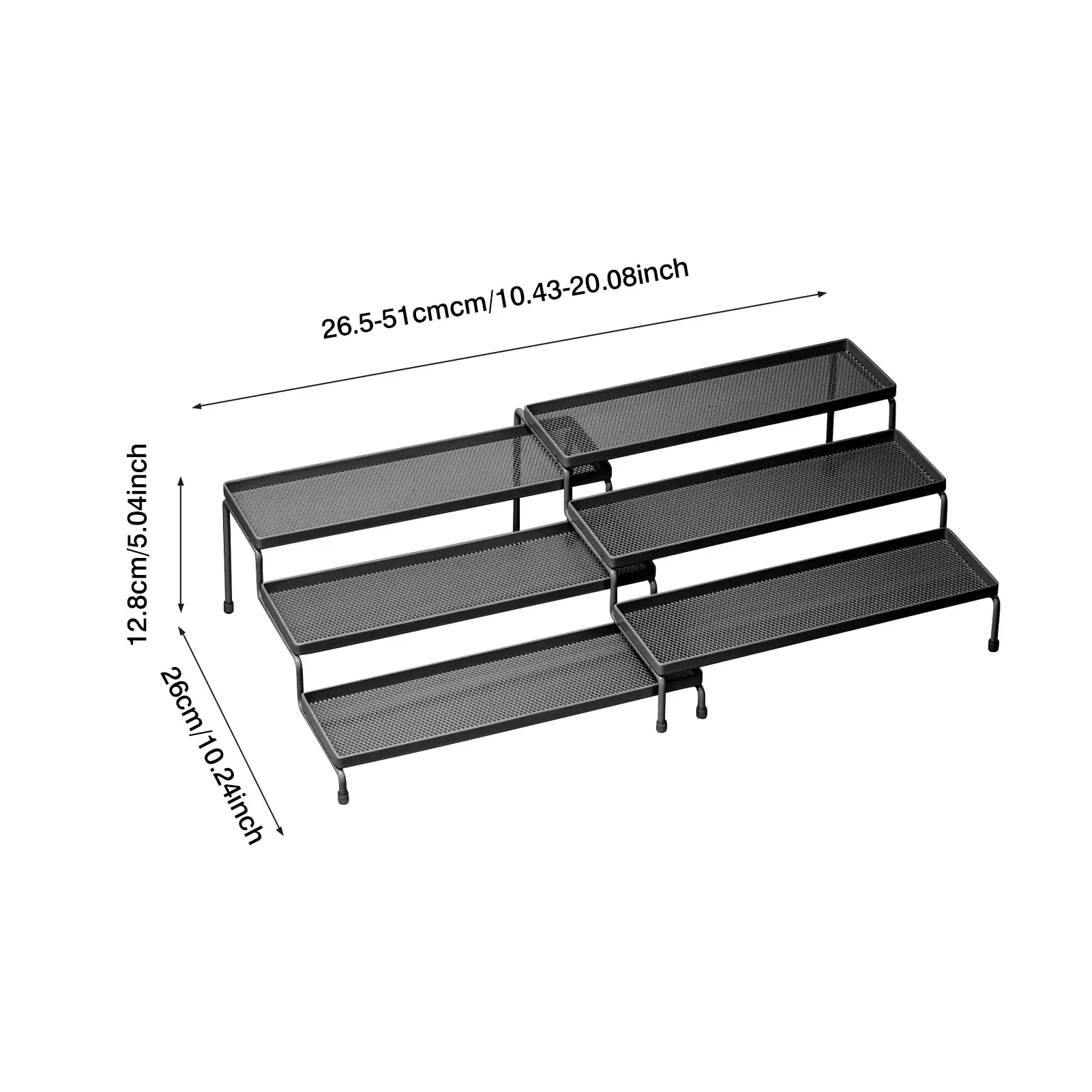 

Cabinet Iron Seasoning Bottle Storage Rack Drawer Design Adjustable 3-layer Kitchen Spice Rack Organizer Sundries Holder