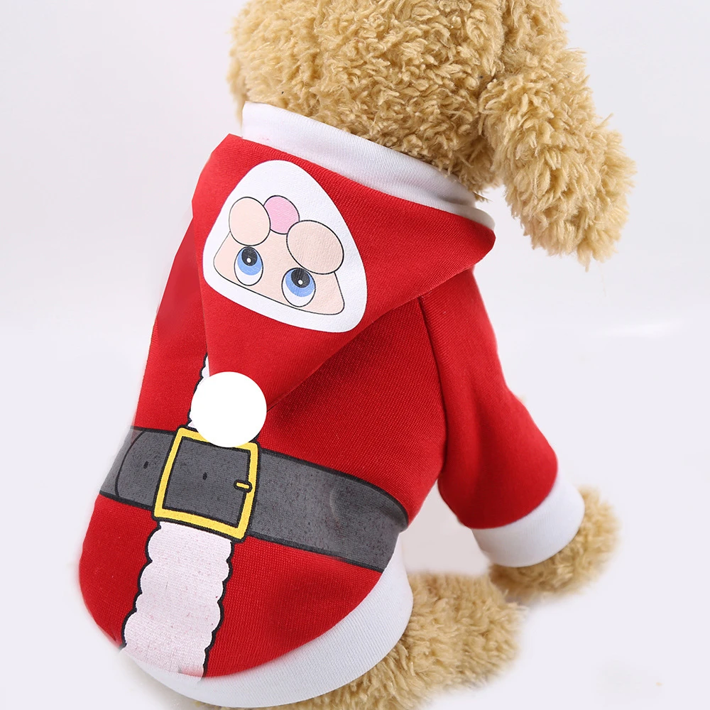 Рождественская одежда для маленьких собак зимнее пальто чихуахуа куртка больших