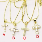 Цепочка-ожерелье Женская в форме Креста, 10 нитей циркония, ювелирные подвески, 8226