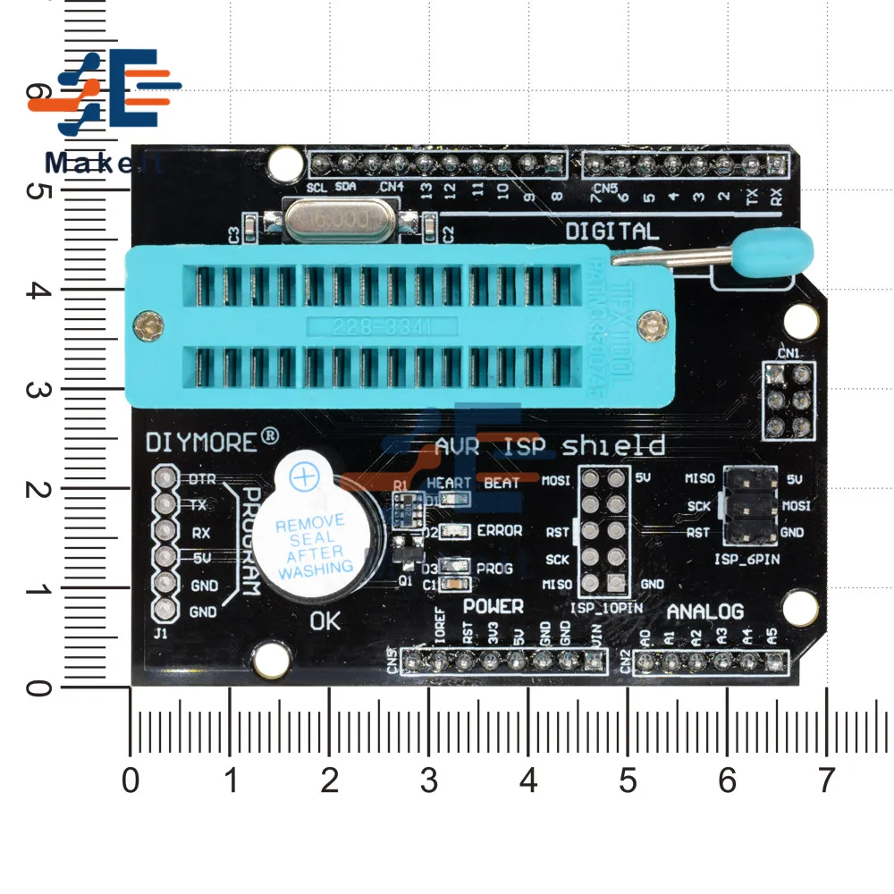 Программируемый расширительный щит AVR ISP с зуммером для Arduino R3 Mega2560 Pro Mini Atmega328P