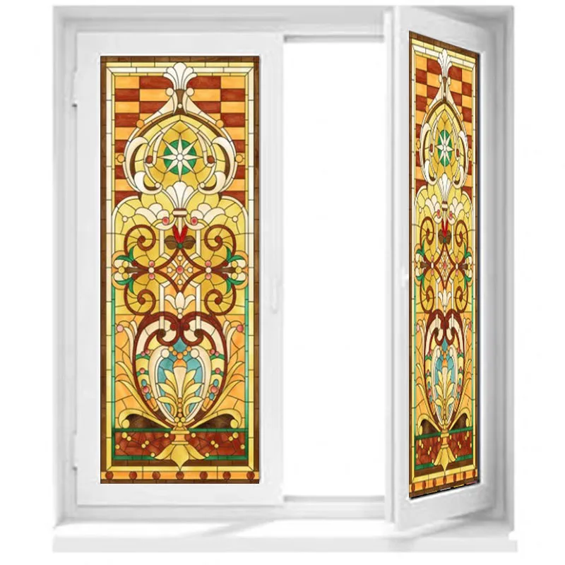 Изготовление размеров под заказ Винтаж Европейский Стиль оконная пленка