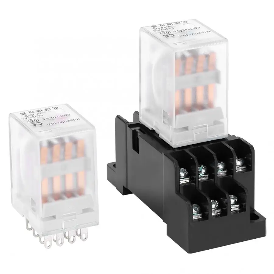 2 шт. мини промежуточное электромагнитное реле с основанием для фабричных