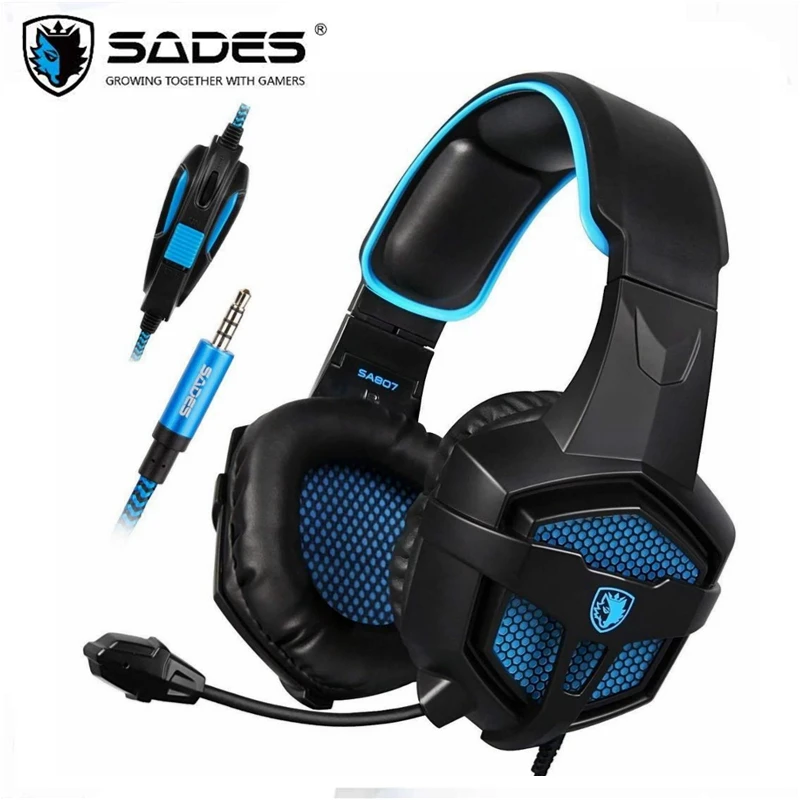 Проводные Игровые наушники SADES гарнитура с объемным звуком 7 1 разъемом 3 5 мм
