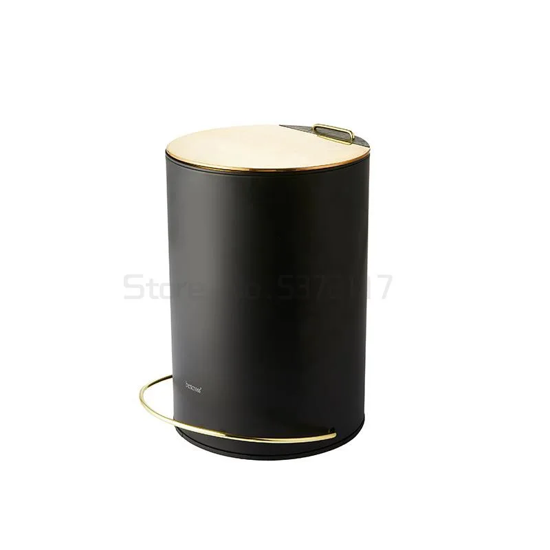 

Metal dustbin pedal European creative household toilet living room bedroom dustbin