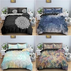 Комплект постельного белья с 3d-рисунком мандалы, богемный пододеяльник с наволочкой, пододеяльник королевского размера, пододеяльник 23 шт., пододеяльник