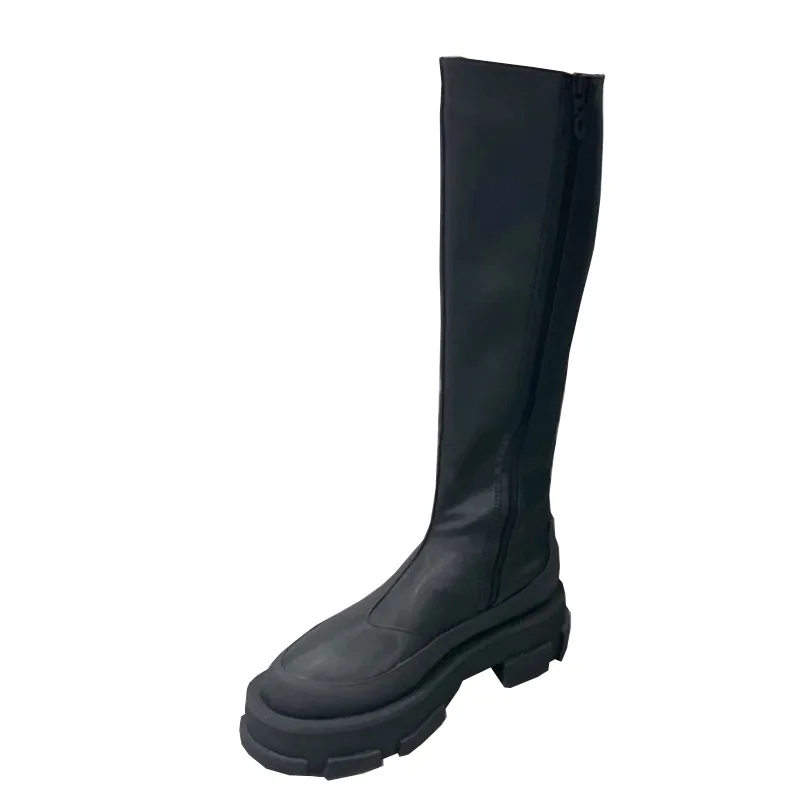 

2020 new knee length boots female British Wind boots high elastic fashion boots thin boots