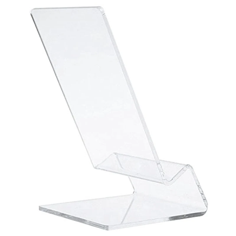 

PPYY-10Pcs Transparent Office Desk Accessories Card Clip Business Card Holders Desk Acrylic Id Holder Card Display Stand