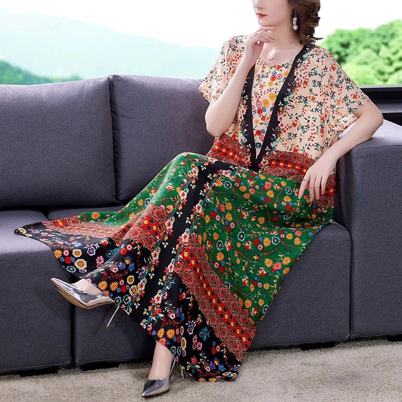 

ZUOMAN 2021 Loose Plus Size Print Long Sleeve Shirt Dress Spring Summer Casual Vintage Midi Dress Elegant Women Bodycon Party