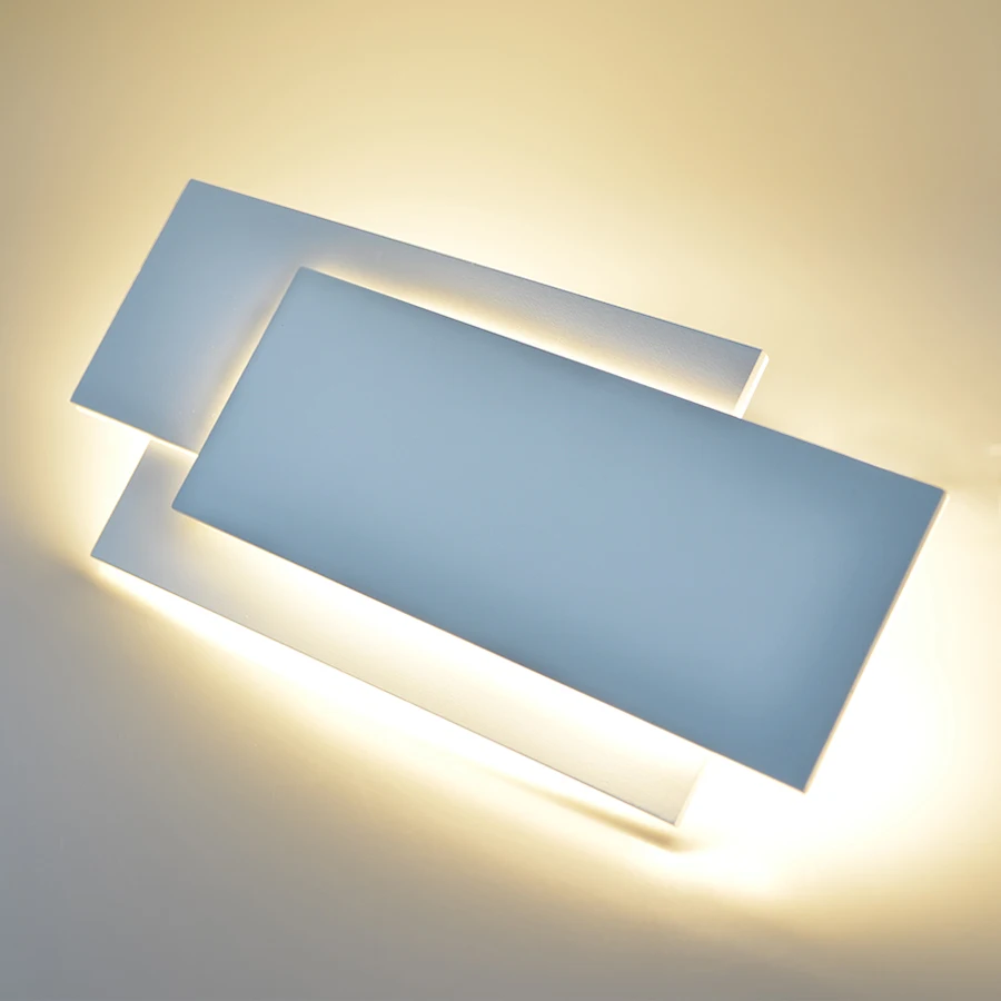 Modern 18W Aluminum LED Wall Lamp Living Room Sconces Lighting Staircase Square Lamps Bedroom Bedside Hotel Wall Light