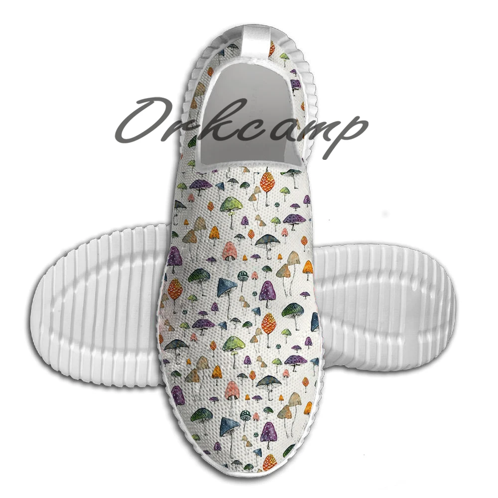 

Sport Running Shoes Watercolor Watercolor mushrooms pattern on cream backg Light Weight Walking Shoes Breathable Mesh Yoga Shoes