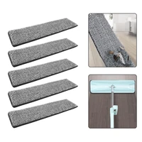 reusable microfiber pad washable mop heads flat mop replacement pads wet dry floor cleaning tools for squeeze flat mop kitchen