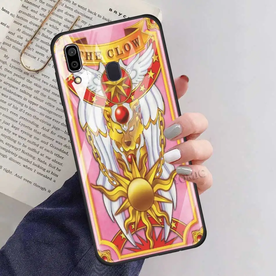

Sakura Card Captor Sailor Moon Fitted Case for Samsung Galaxy A50 A70 A51 A71 A10 A20 A30 S J6 J4 Plus A40 M30s Tempered Glass P