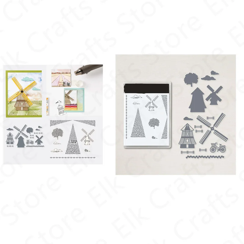 

TULIP FIELDS Pattern Metal Cutting Dies and Clear Stamps Sets For Decoration Making Greeting Card Scrapbooking 2022 New Arrival