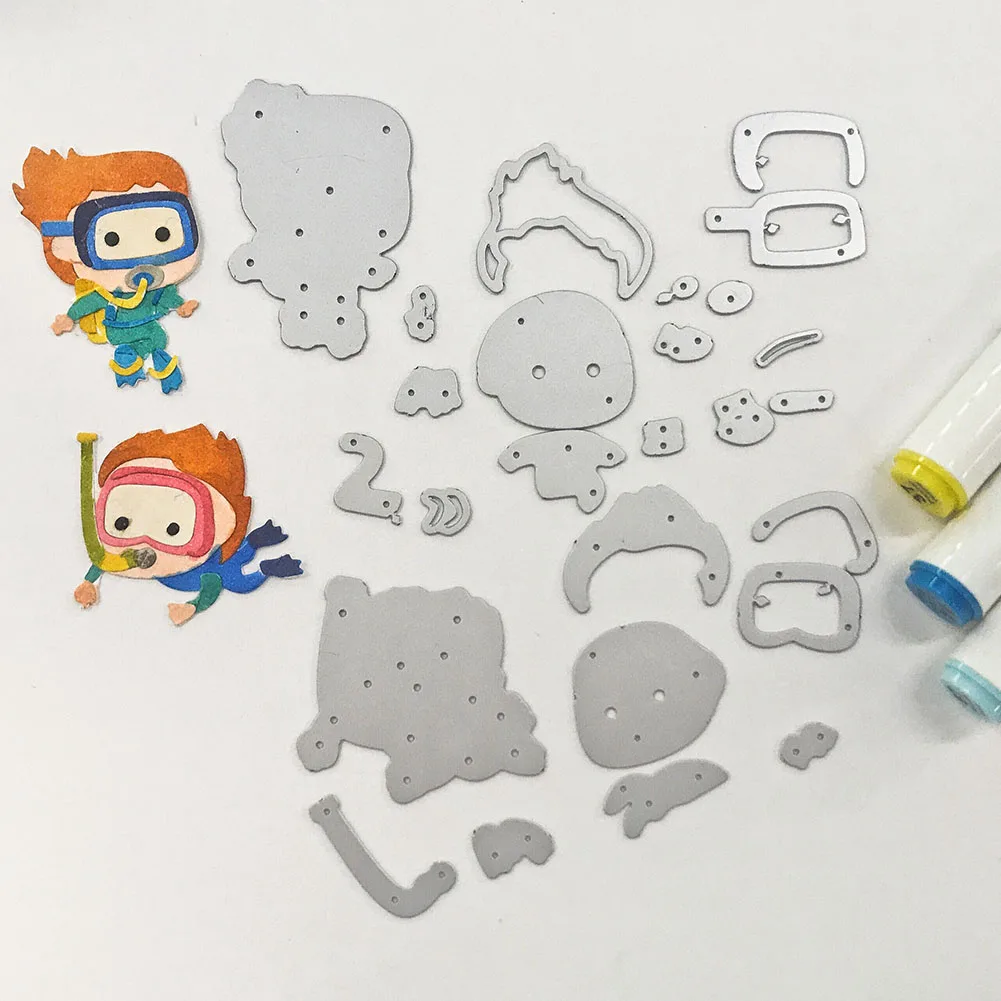 Снежинка снеговик Рождественский подарок 3D цветок животное металлические
