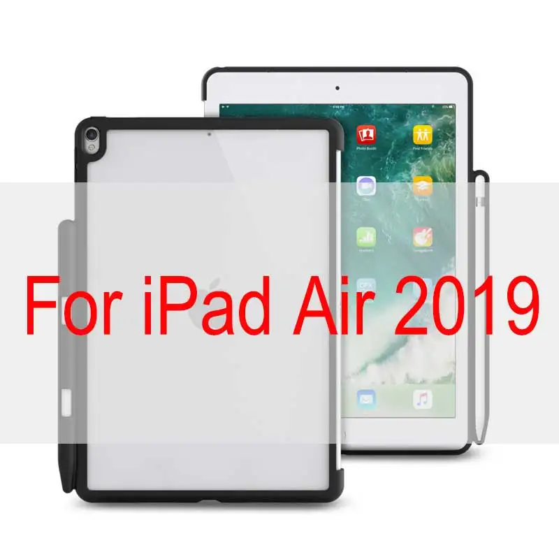 Clear Air 3 Чехол с карандашом, для iPad Pro 10,5, прозрачный силиконовый Жесткий чехол из поликарбоната для iPad Air 3 Air3 Funda Match Keyboard Funda - Цвет: Clear Air 3
