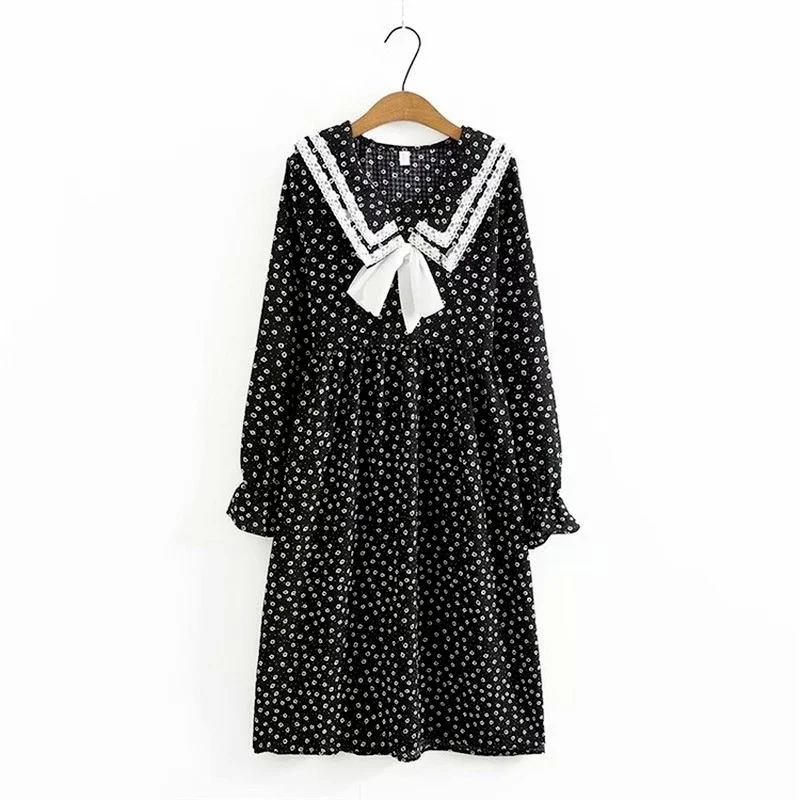 

Plus Size XL-4XL V-neck Women's Floral Printed Chiffon Dress Ladies' Officewear Elegant Long Dresses Vintage Vestidos