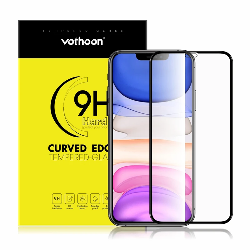 Votoon закаленное стекло для iphone 11 Pro Max XR XS Max полное покрытие Защита экрана для iphone 11 Pro Max защитное стекло