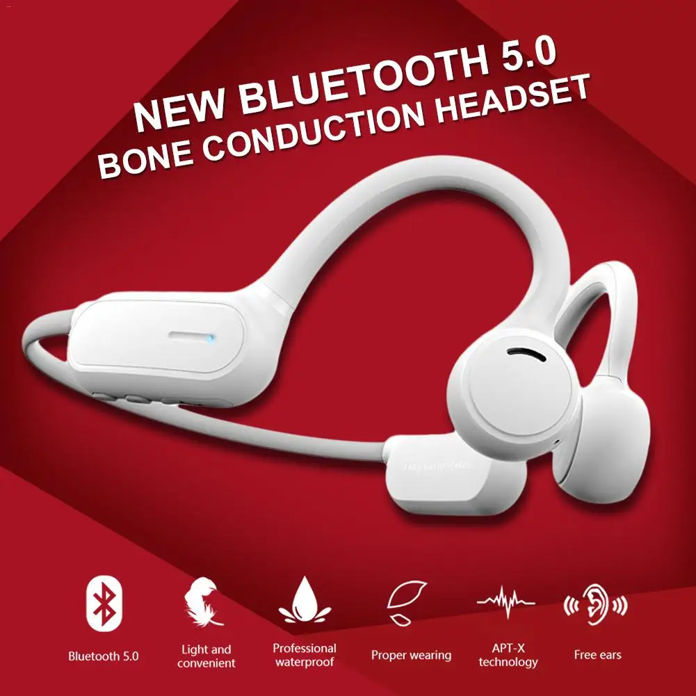 Спортивные Bluetooth наушники, беспроводные Bluetooth 5,0, беспроводная гарнитура, водонепроницаемые наушники для костной проводимости