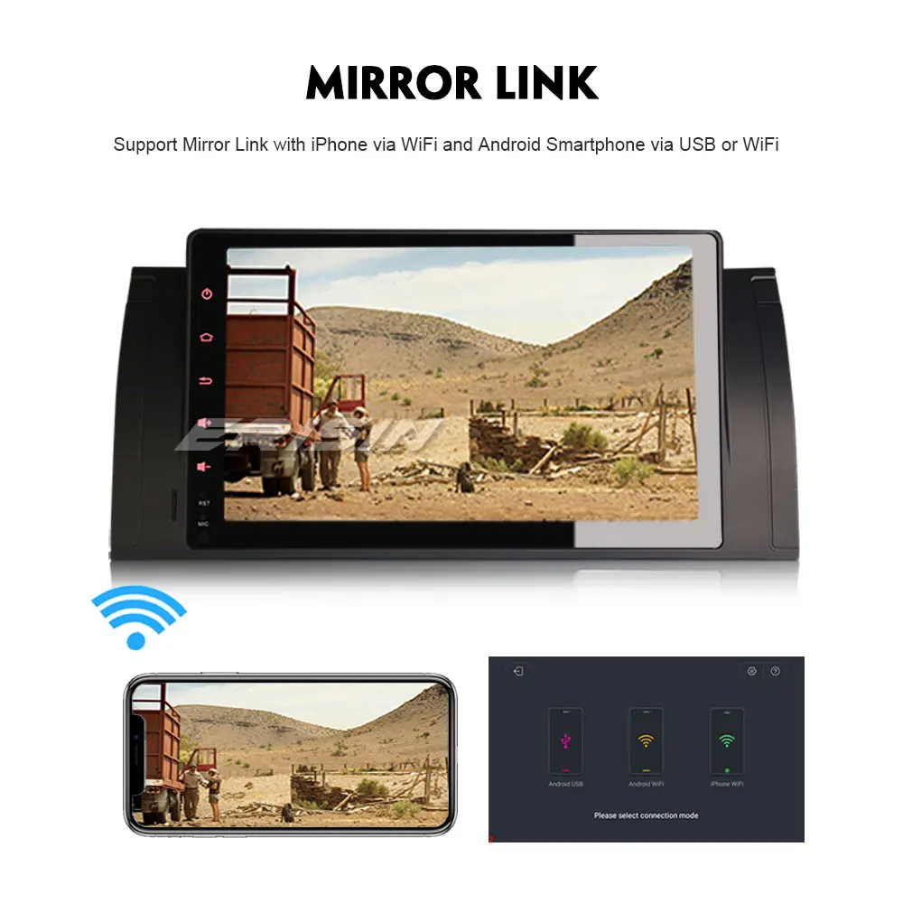 ERISIN 3193 Android 10 0 9 &quotавтомобильный стерео DSP Carplay GPS Wifi DAB + для BMW E53 X5 E39 5er M5 Sat Nav