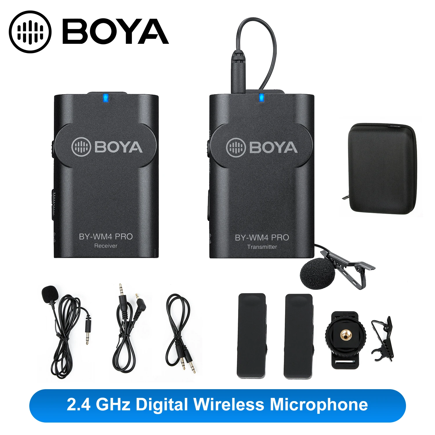 

BOYA BY-WM4 Pro K1 2.4G Wireless Microphone for Smartphone DSLR Camera Camcorder PC Tiktok Youtube Vlog Recording Mic