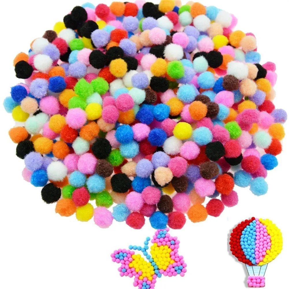 250 Pieces 2cm Big pompom Fluffy Plush cloth Craft DIY Soft pon poms ball furball home decor Sewing Supplies Craf flowers ball