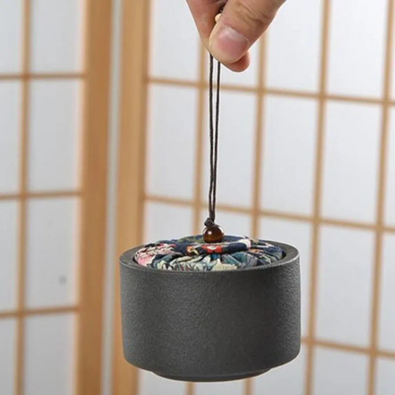 Керамическая чайная коробка банка герметичная для хранения чая кунг-фу белая и