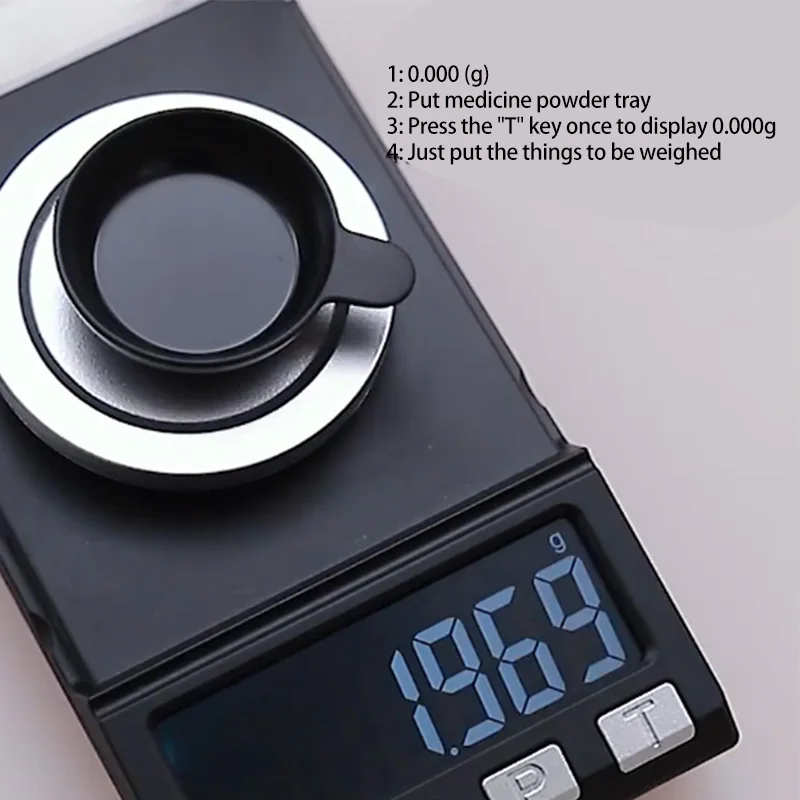 

High Precision Carat Scale 50G / 0.001G Jewelry Powder Scale Electronic Scale Portable Milligram Scale