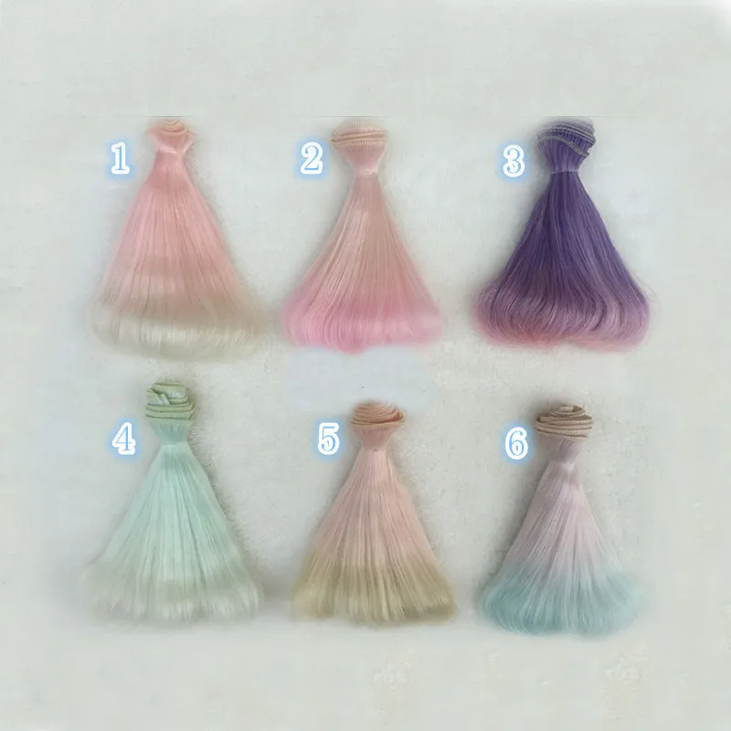 Термостойкие кукольные волосы высокой температуры 15*100 см для 1/3 1/4 1/6 BJD Diy парики с