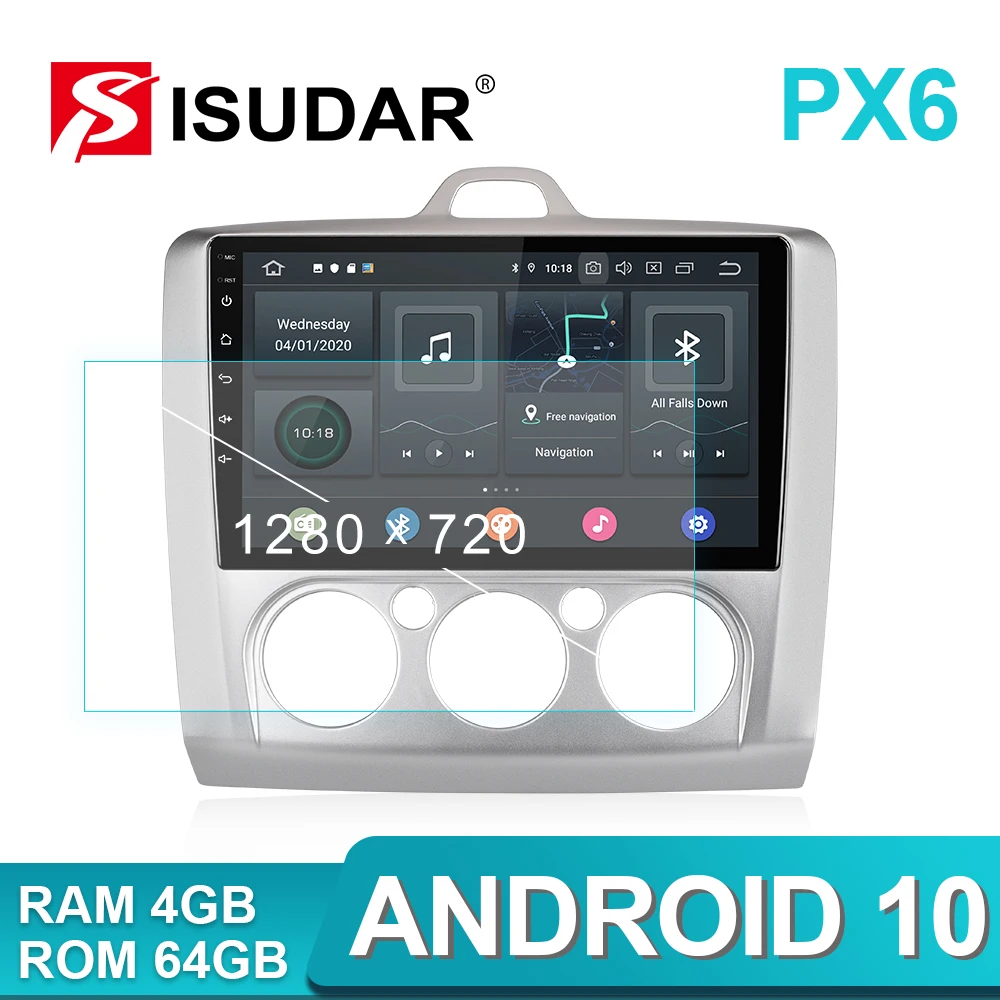ISUDAR PX6 автомобильный мультимедийный плеер 1 Din Android 10 автомобильное радио для