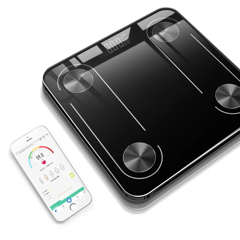 

Bluetooth Body Fat Scale Smart Wireless Digital Bathroom Weight Scale Body Fat Water Muscle Mass BMI Analyzer Weighing Scale