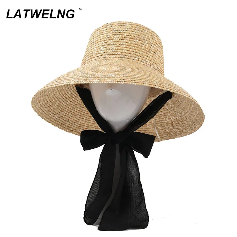 Sombreros de Sol de ala ancha para mujer, gorro de paja con protección UV Rabbion, de playa de gran tamaño, de pescador, de verano, venta al por mayor