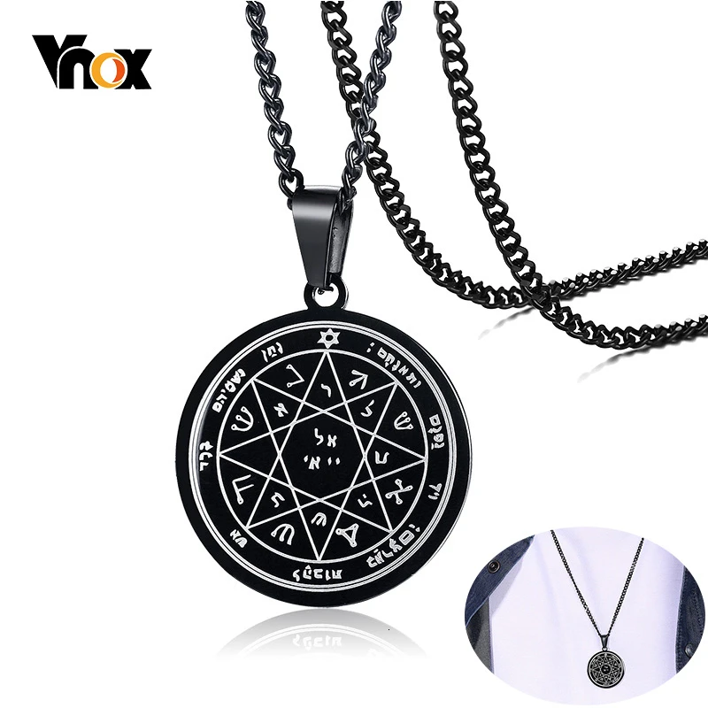 Мужская винтажная цепочка Vnox черная из нержавеющей стали длина 24 дюйма |