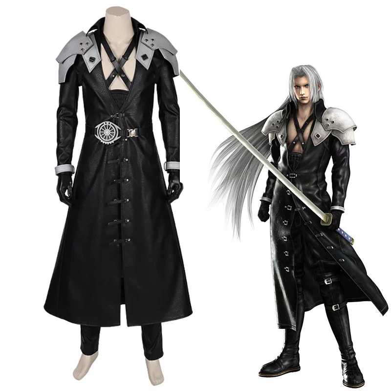 Аниме Final Fantasy Косплей костюмы Sephiroth Костюм Униформа Хэллоуин Карнавал Вечерние