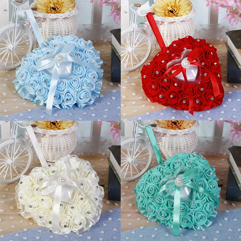 Кольцо в форме сердца с розами и цветами романтический свадебный чехол