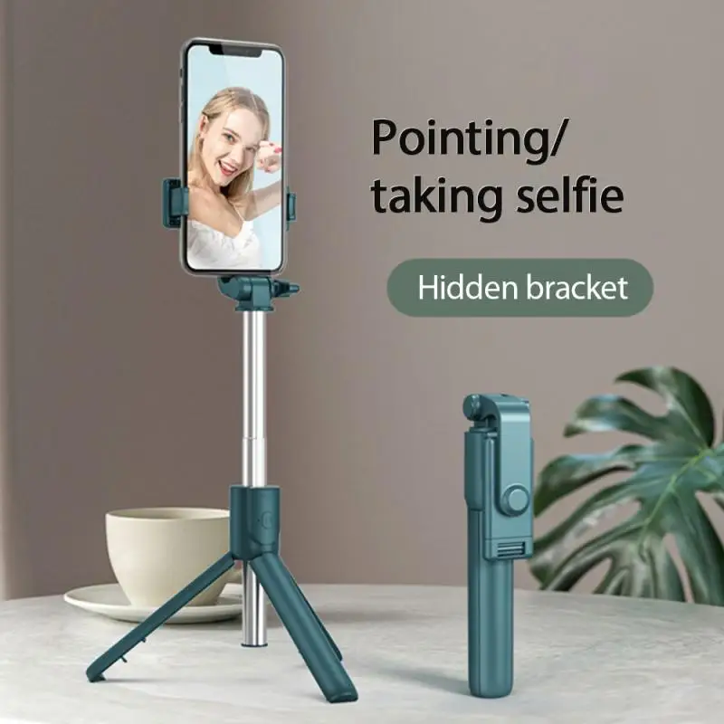 

3In1 Wireless Bluetooth-compatible Selfie Stick With Tripod Shutter Remote Control Mini Foldable Extendable Handheld For IPhone