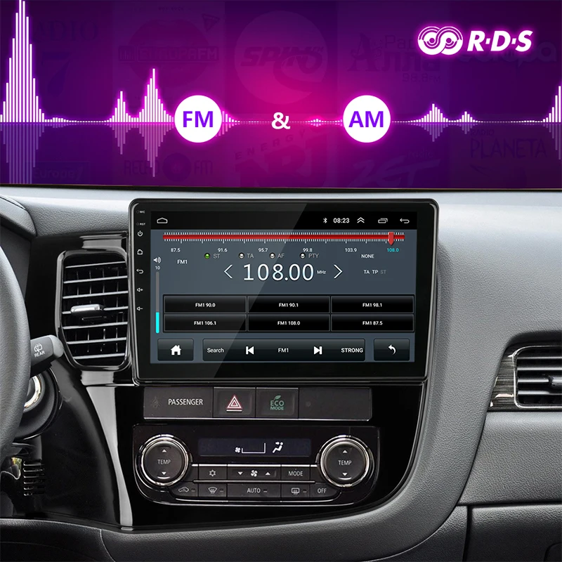 VTopek 10 &quotАвтомагнитола для Mitsubishi Outlander 3 2013-2018 4G RDS Android gps Bluetooth 2.5D мультимедийный