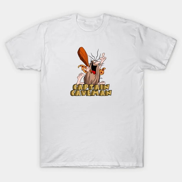 

2021 Men/Women's Summer White Street Fashion Hip Hop Captain Caveman T-shirt Cotton Tees Short Sleeve Tops