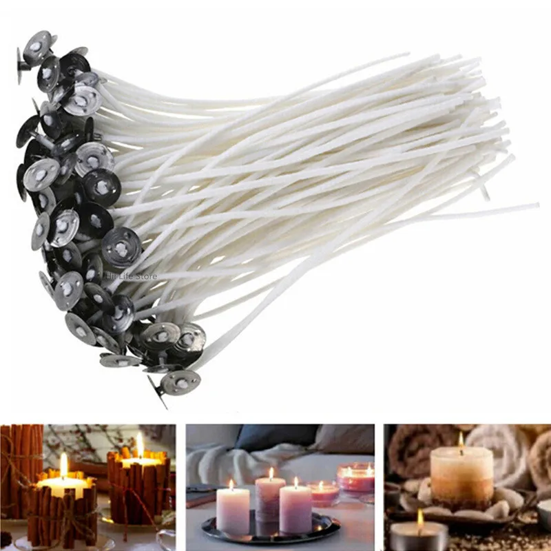 

50pcs/set Original Smokeless Candle Wicks Soy Wax Core Household Woven Candle Core Kerosene Lamp Wax Line Wax Core