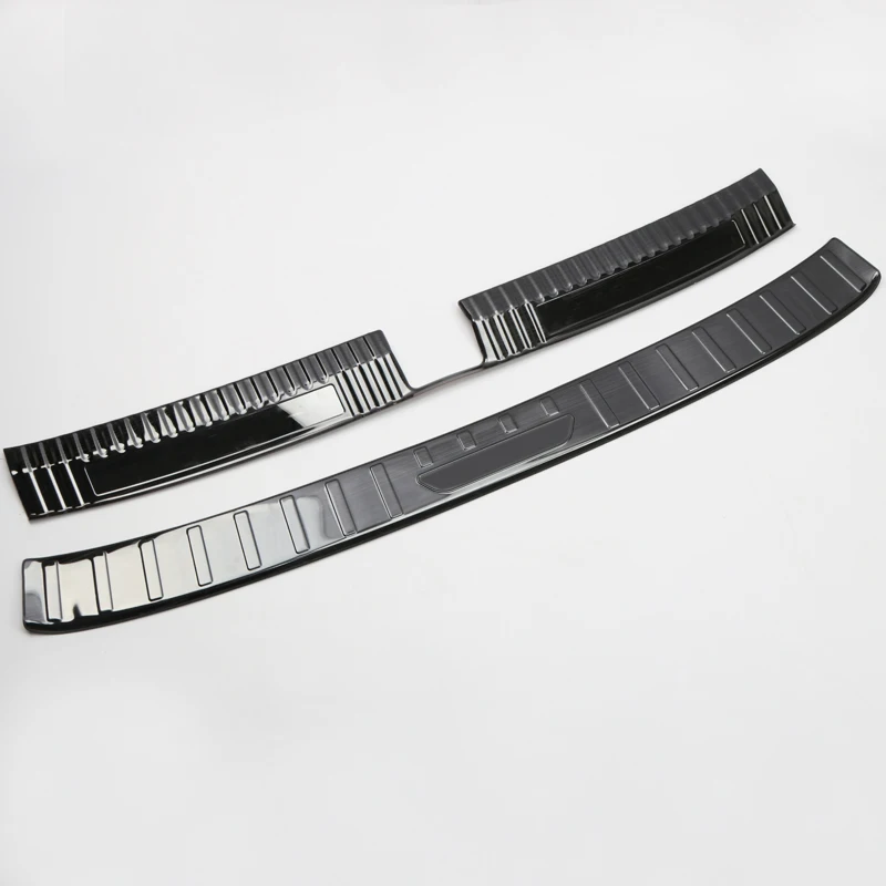 

Inner&Outer Rear Trunk Boot Bumper Guard Protector Trim Stainless Steel 2pcs For VW Volkswagen T-Roc 2017 2018 2019 car styling