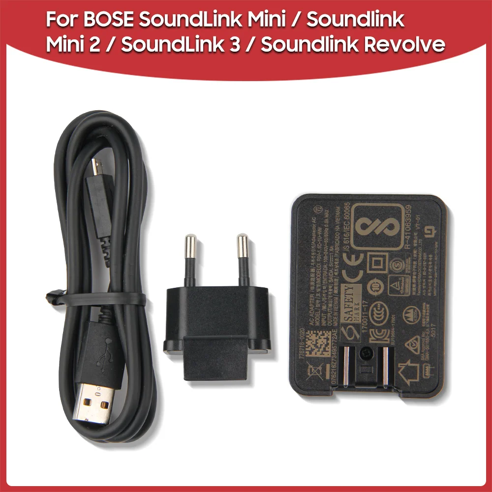 

Original Power Adapter Charger For Bose Soundlink Revolve + Soundlink Mini 2 3 Bluetooth Speakers Micro USB Cable