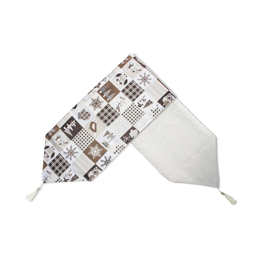 6 цветов украшенное принтом Рождественский Настольная дорожка вечерние