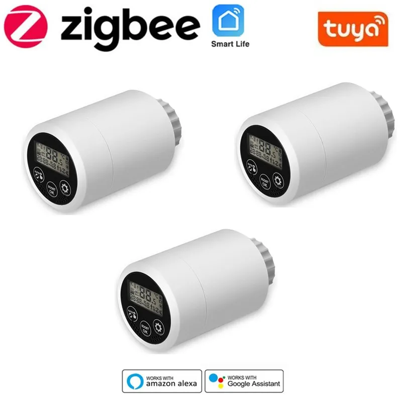

Привод радиатора Tuya Smart ZigBee, программируемый термостатический клапан радиатора, с контроллером температуры, поддержка Alexa