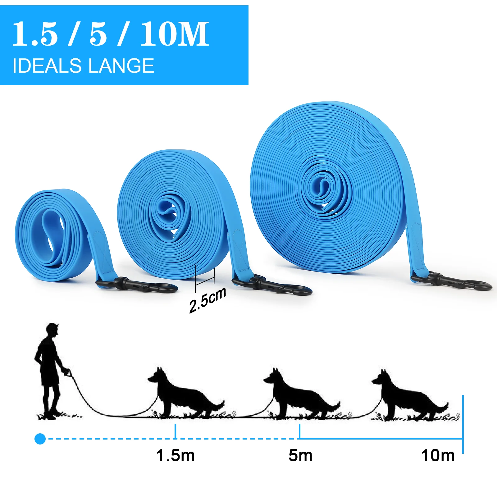 Прочный водонепроницаемый поводок для дрессировки собак и кошек 1 5 м/3 м/5 м/10 м