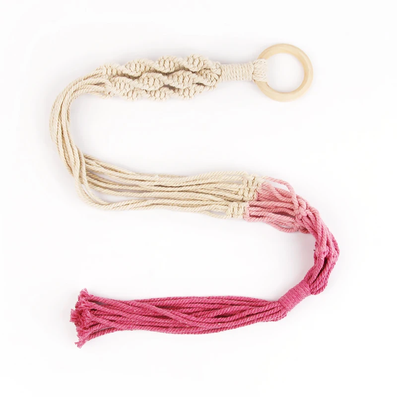 Подвесной Плантатор макраме с узелком 80 см хлопковый льняной цветочный горшок