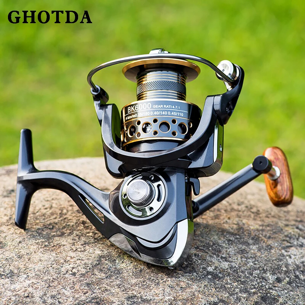 

GHOTDA Pre-loading Spinning Fishing Reel Left and Right Rocker Light Turntable Saltwater Spinning Reel 2000-7000