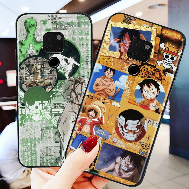 

comic LUFFY ZORO for huawei Mate 10 20 30 40 Lite Pro X Lite RS Plus TPU Black Phone Case