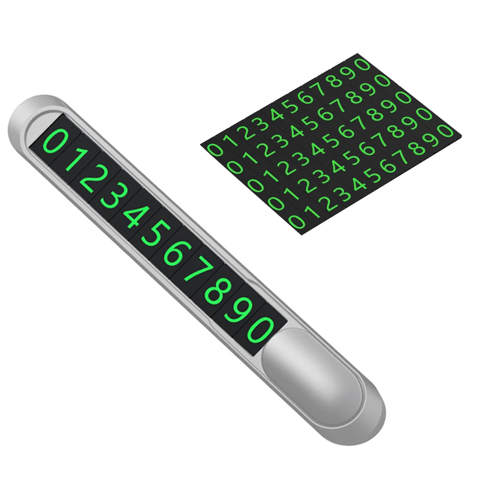 

Карточка для временной парковки с номером телефона, универсальный стоп-знак, портативная светящаяся наклейка из титанового сплава, скрытые...