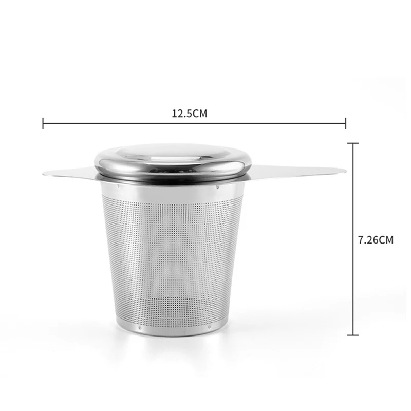 

Stainless Steel Tea Infuser with Lid Binaural Tea Drainer Mesh Coffee Filter Teapot Cup Hanging Loose Leaf Tea Strainer Teaware